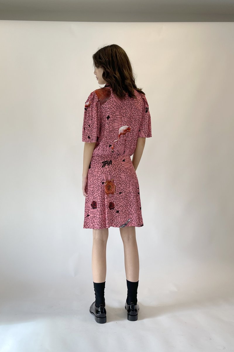 Salasai Star Crossed Lovers Dress - Punch Print