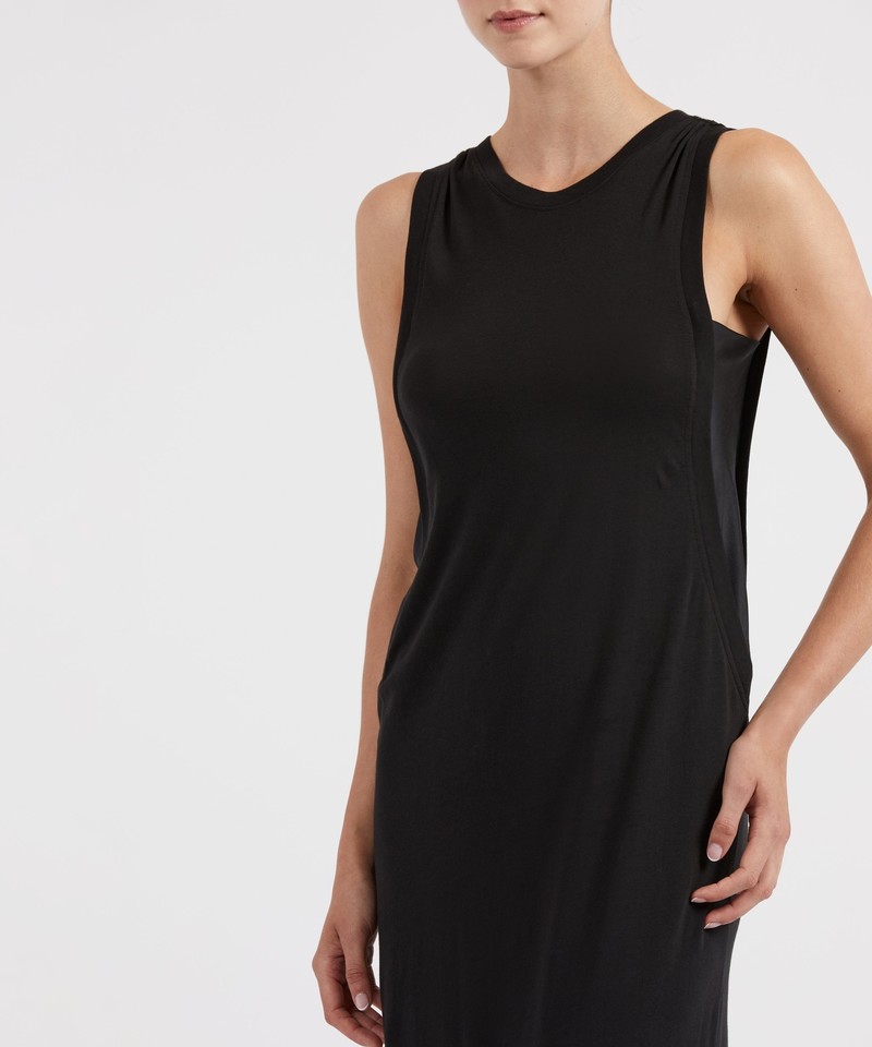atm black dress Atm Anthony Thomas Melillo Long Sleeve Maxi Dress