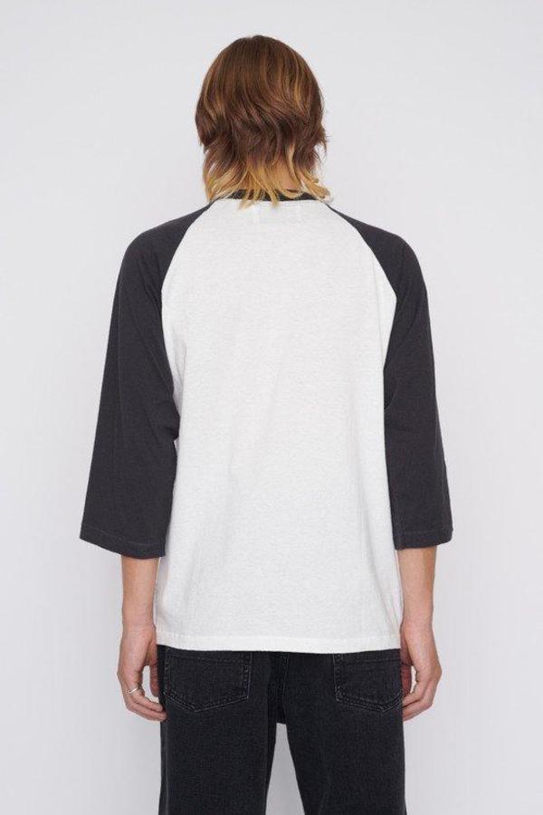Our Legacy 3/4 Sleeve Raglan Baseball Tee - Black/White | Garmentory