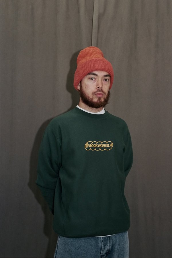 Book Works Record Logo Crewneck - Green | Garmentory 
