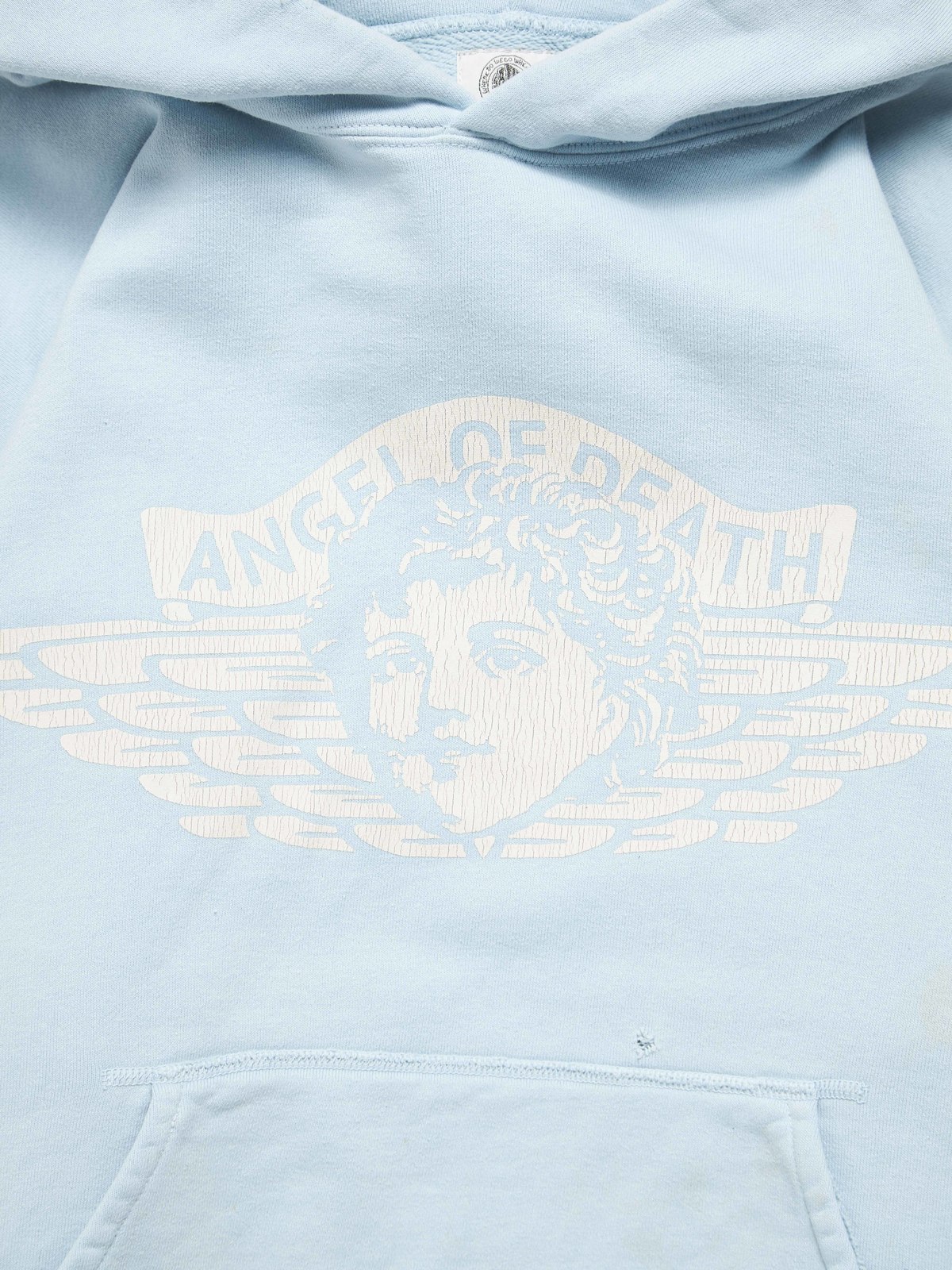 Pre-Loved] Saint Michael M Light Blue Angel Of Death Cotton Hoodie