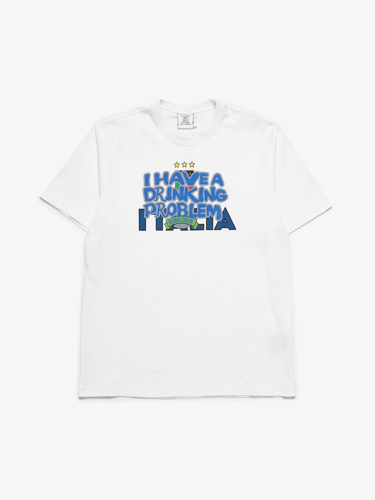 DRINKING PROBLEM Tee VETEMENTS （ヴェトモン） Vetements-U-White-Drinking-