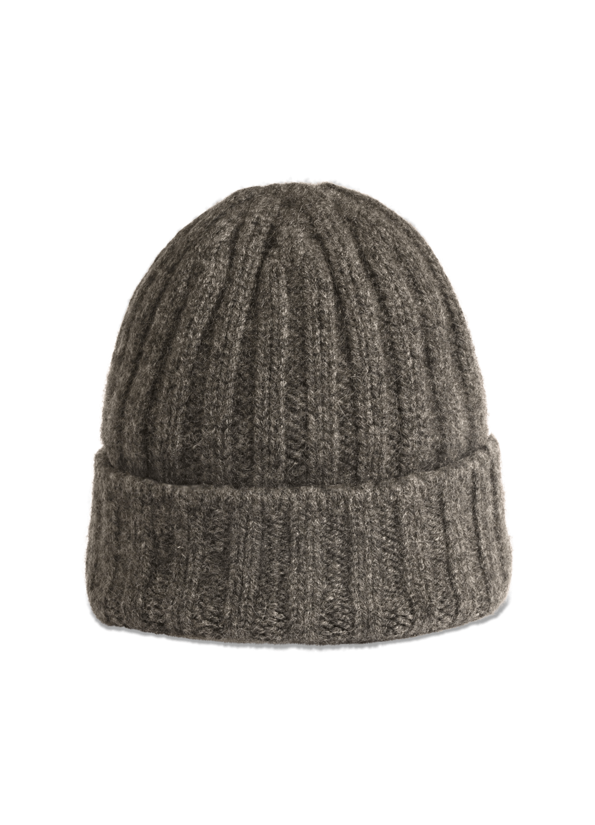 Cableami Cashmere Rib Hat Grey Garmentory
