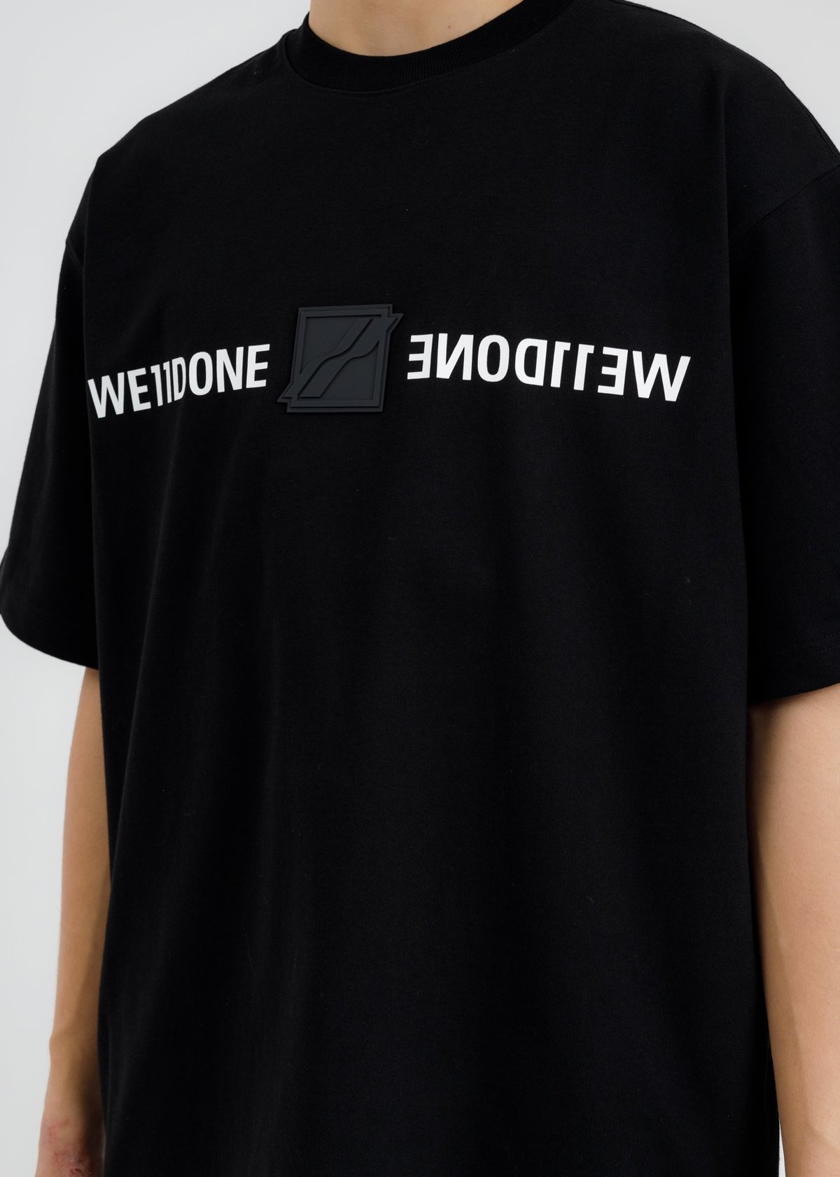 We11Done ♥ Vintage Logo T-Shirt/追跡付 Black-WE11DONE-Patched-Mirror-