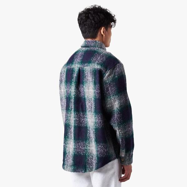 Fucking Awesome Heavy Oversized Flannel Shirt Blue / Green