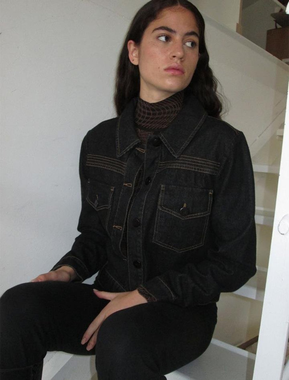 Paloma Wool Denim Moto Jacket - Black | Garmentory