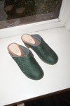 Kitty Clogs Nubuck Slide Clogs - Hunter Green - Thumbnail 2