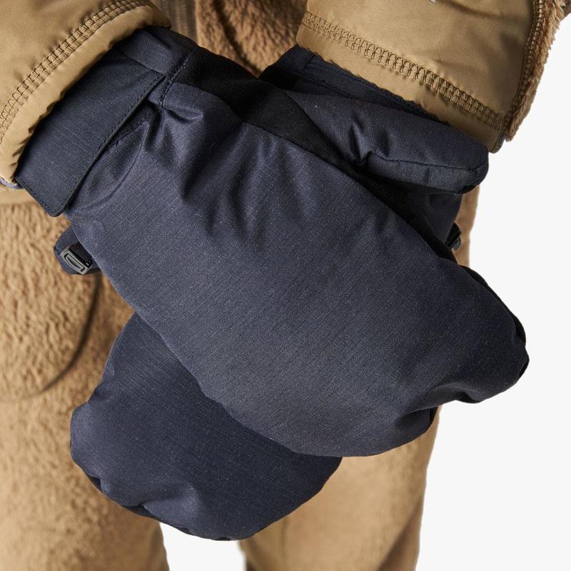 Snow Peak FR 2 Layer Down Mittens gloves - Black | Garmentory
