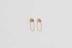 Loren Stewart Single Heart Safety Pin Earring - Gold - Thumbnail 2