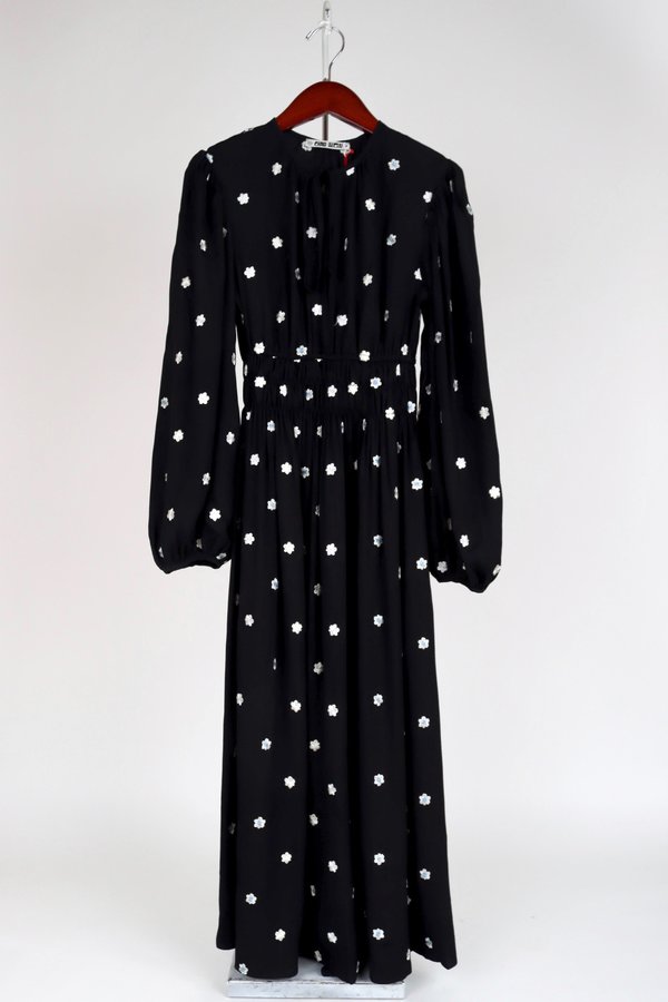 angelina maxi dress black white Angelina Linen Maxi Dress main image 1