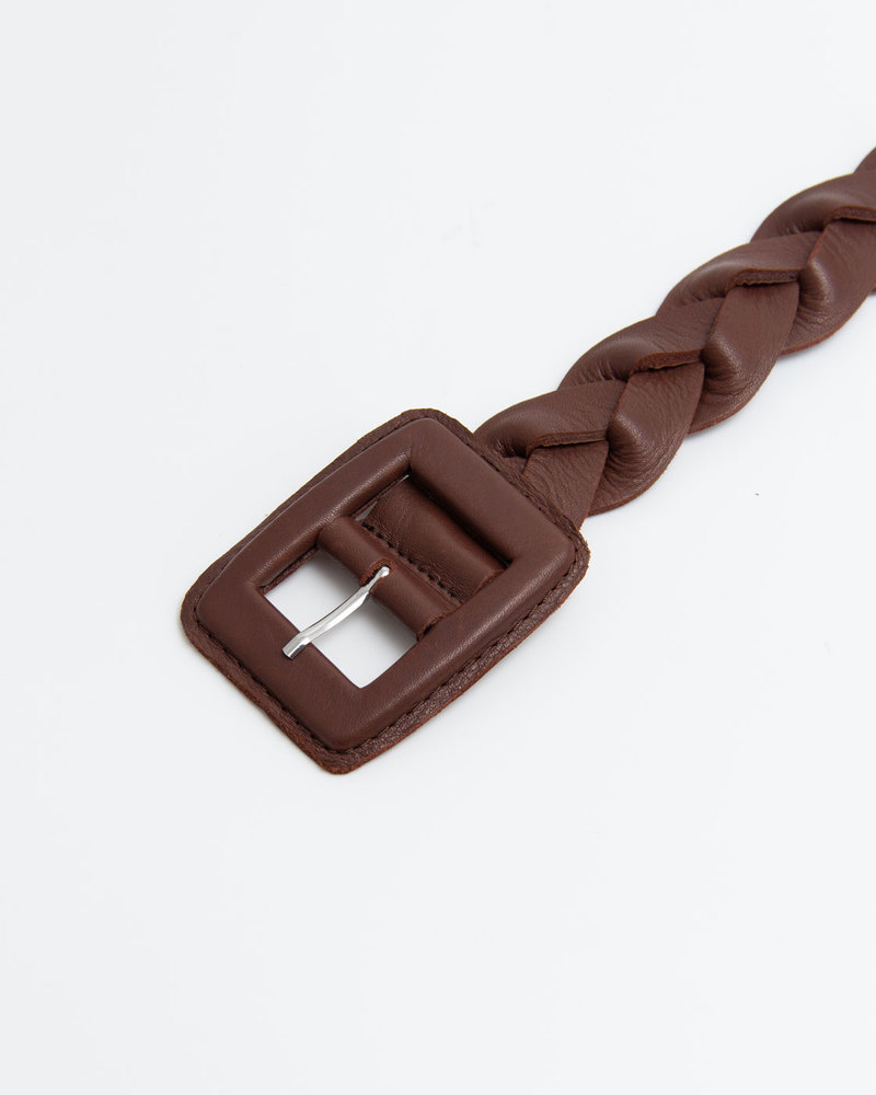 NAGUISA BRAIDED BELT - MAHOGANY