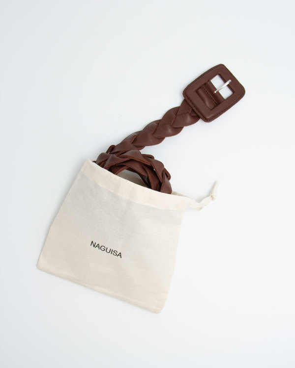 NAGUISA BRAIDED BELT - MAHOGANY
