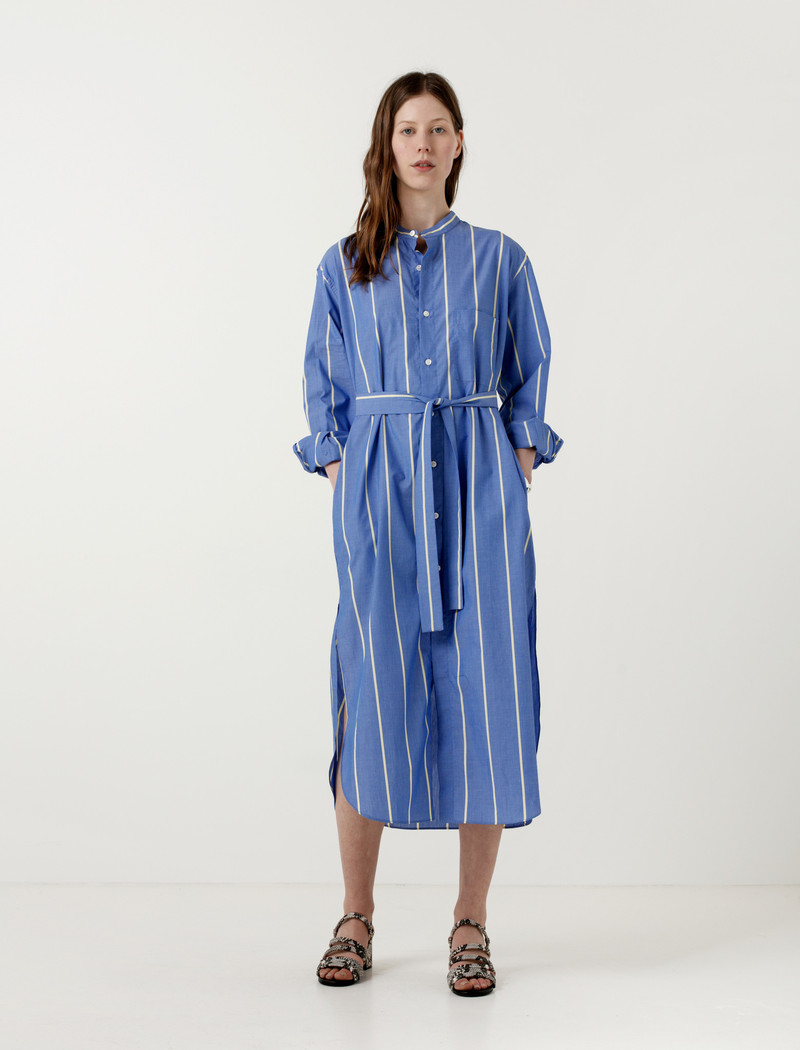 Cristaseya.】Striped Cotton Mao Shirt S