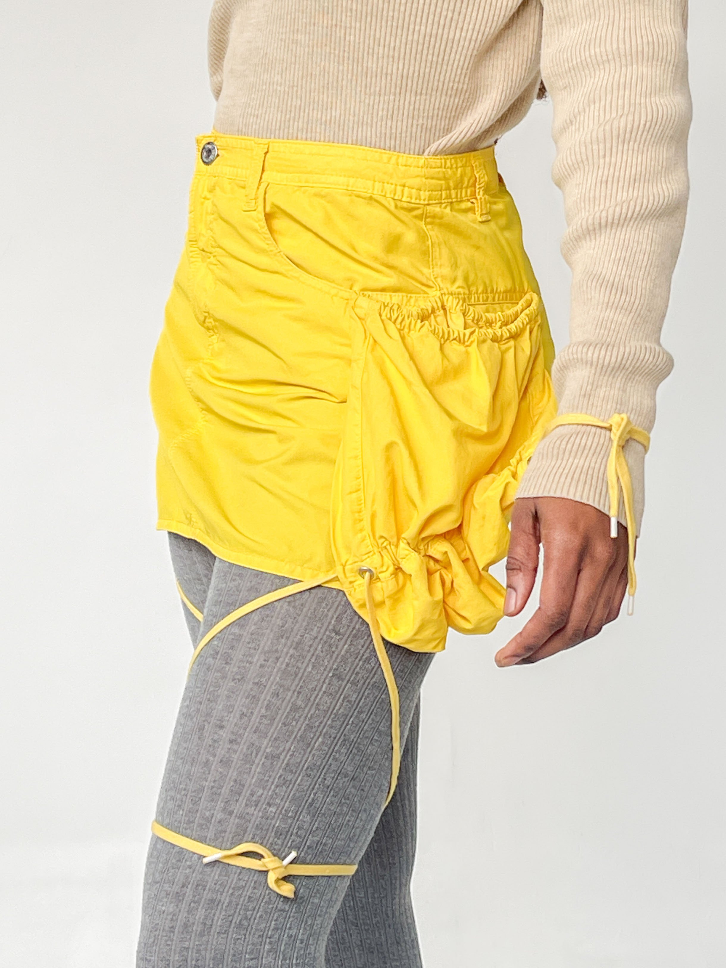 Vintage Melissa Dolce & Gabbana Mini Cargo Skirt - Yellow | Garmentory