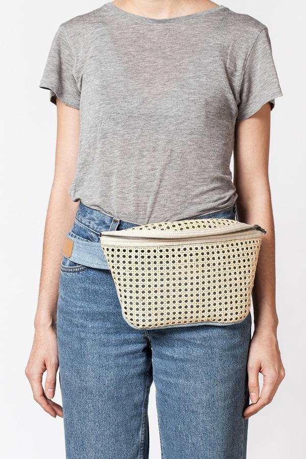 rattan fanny pack