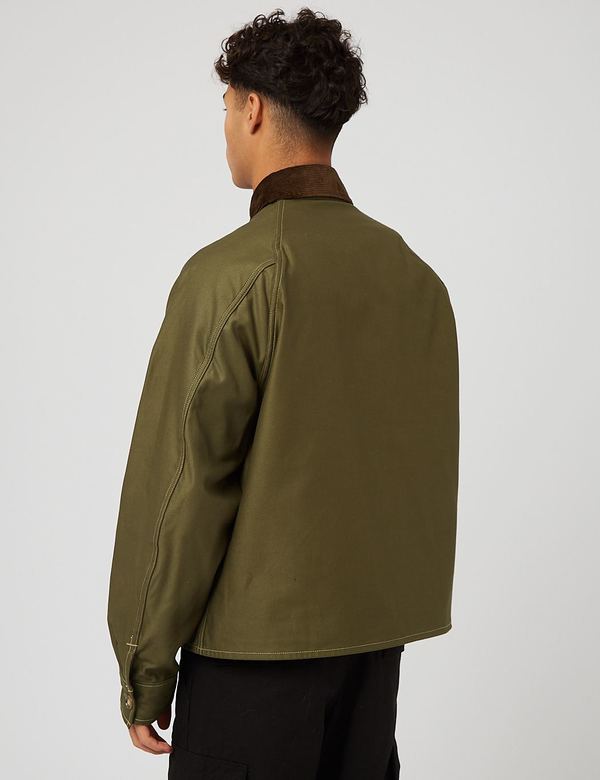 orSlow Lined Short Coverall Jacket - Army Green/Check | Garmentory