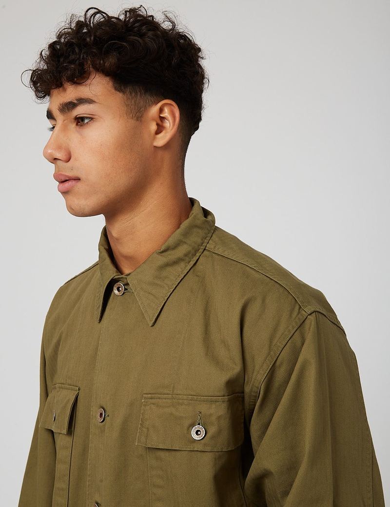 Orslow USMC Herringbone Jacket - Army Green | Garmentory