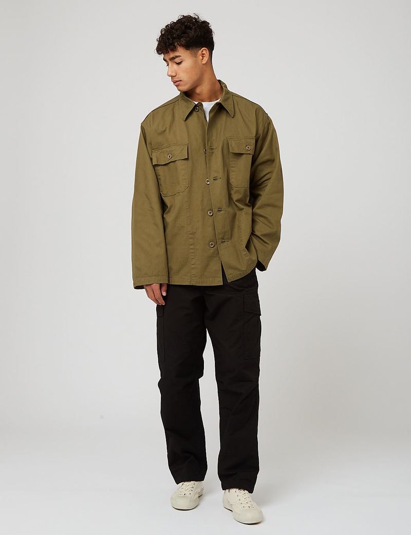 ジャケット・アウター orslow USMC HERRINGBONE JACKET Orslow USMC Herringbone Jacket - Army Green | Garmentory