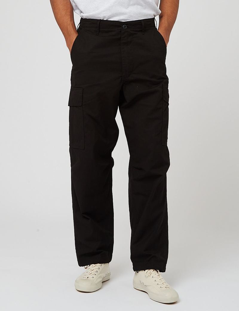 美品 orSlow VINTAGE FIT CARGO PANTS ブラック S orSlow Vintage Fit 6 Pocket Cargo Pant - Black | Garmentory