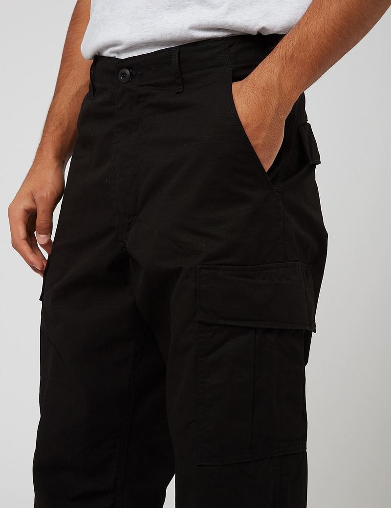 orSlow Vintage Fit 6 Pocket Cargo Pant - Black | Garmentory