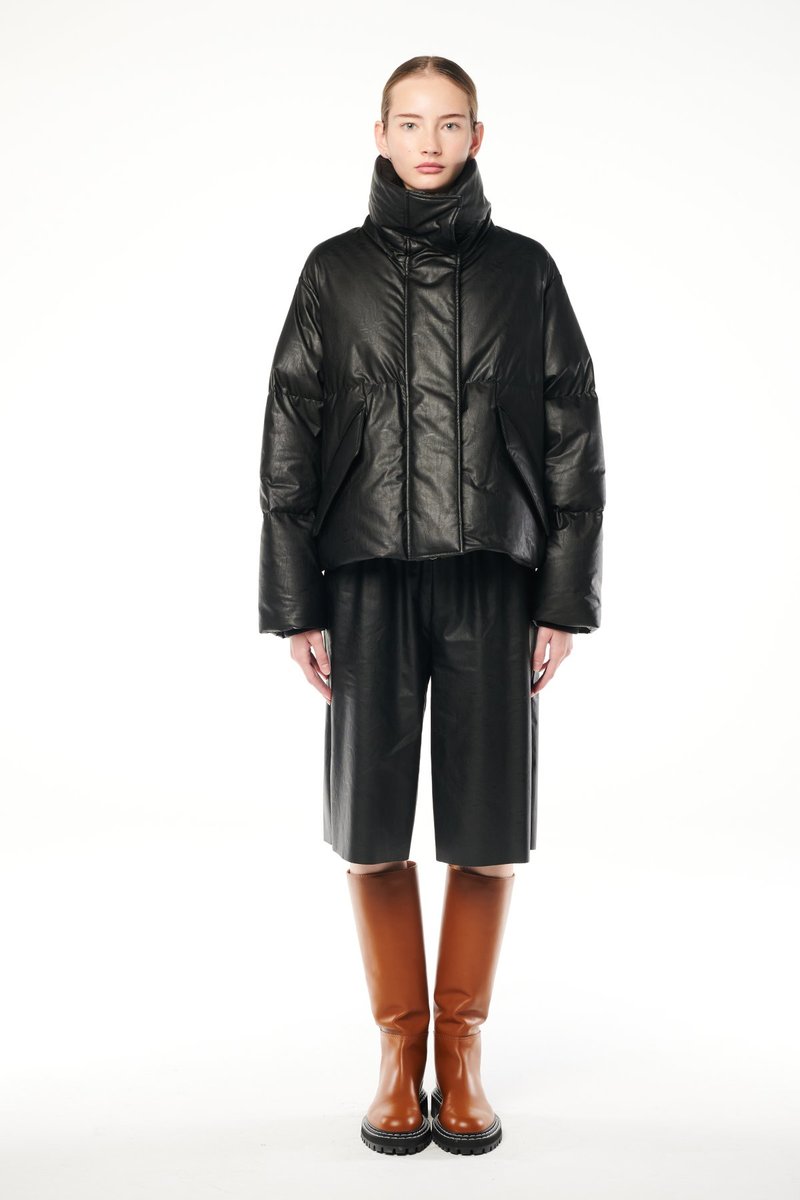 MM6 Maison Margiela fake leather shorts