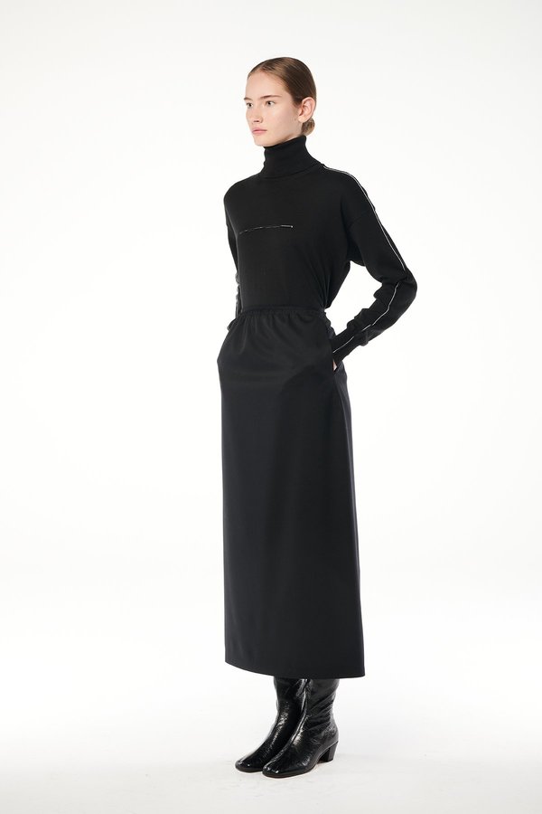 【送料&関税込】MM6 Maison Margiela Maxi Leather Skirt MM6 Maison Margiela 5-pockets Panelled Leather Long Skirt