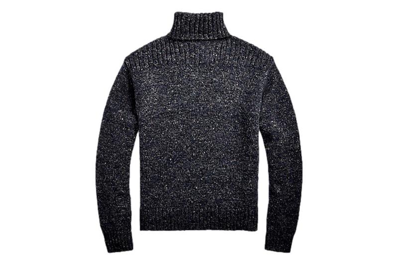 RRL Marled Turtleneck Sweater - Dark Navy Heather | Garmentory