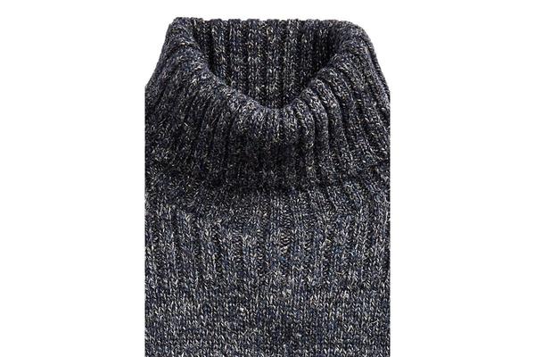 RRL Marled Turtleneck Sweater - Dark Navy Heather | Garmentory