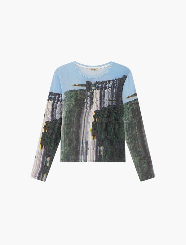 トップス paloma wool Victoria Paloma Wool Victoria Top - Scanned Waterfall Print | Garmentory