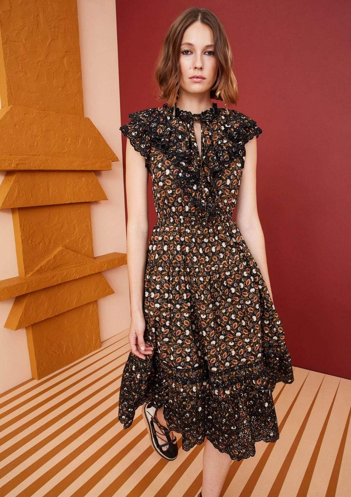 rails yvette dress black Yvette Slip Maxi Dress With Asymmetrical Hem - Black