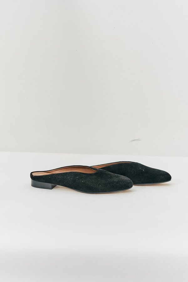 ATP Black Suede Mules, Size 37 | Garmentory