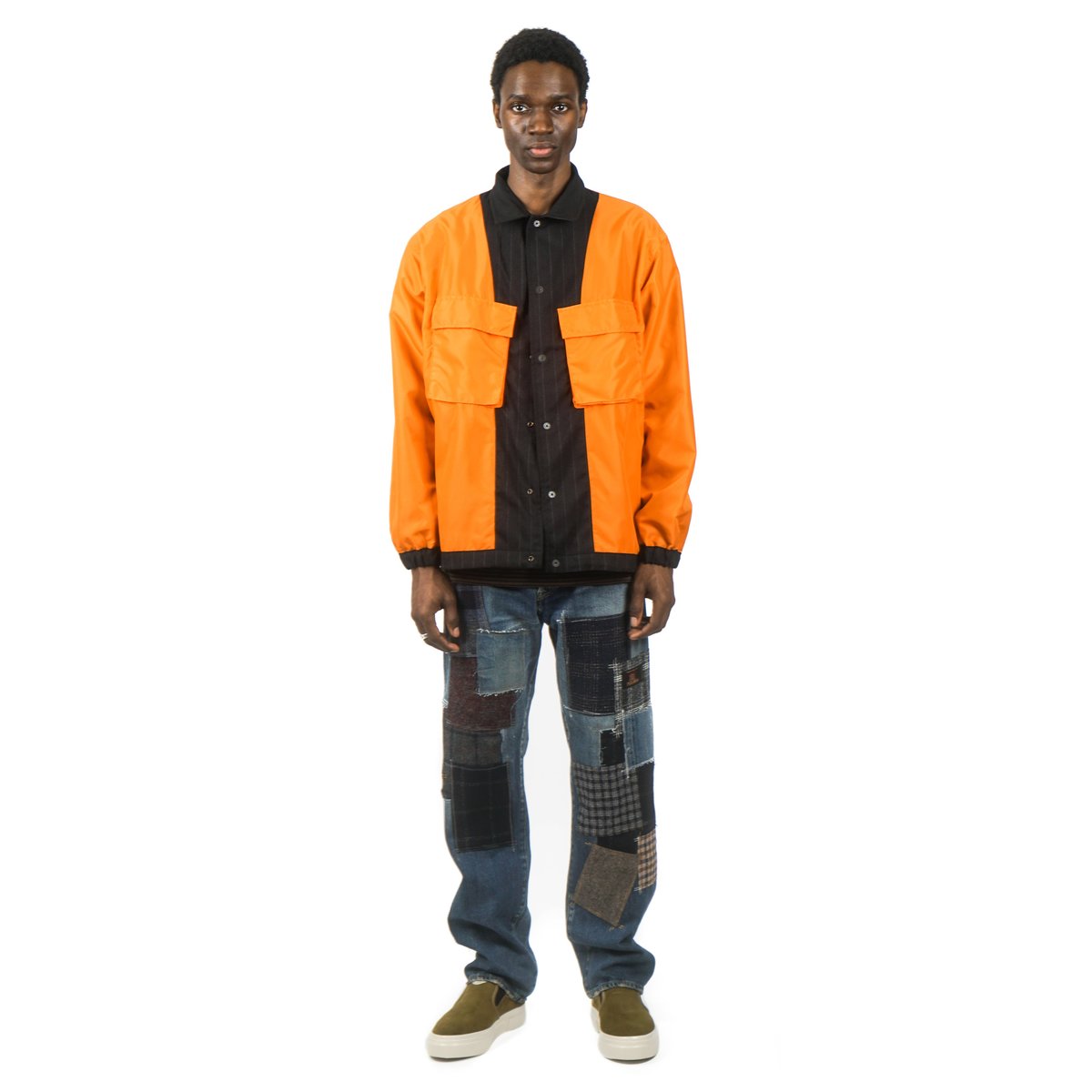 Comme des Garçons REVERSIBLE JACKET - BLACK/GREY/ORANGE | Garmentory