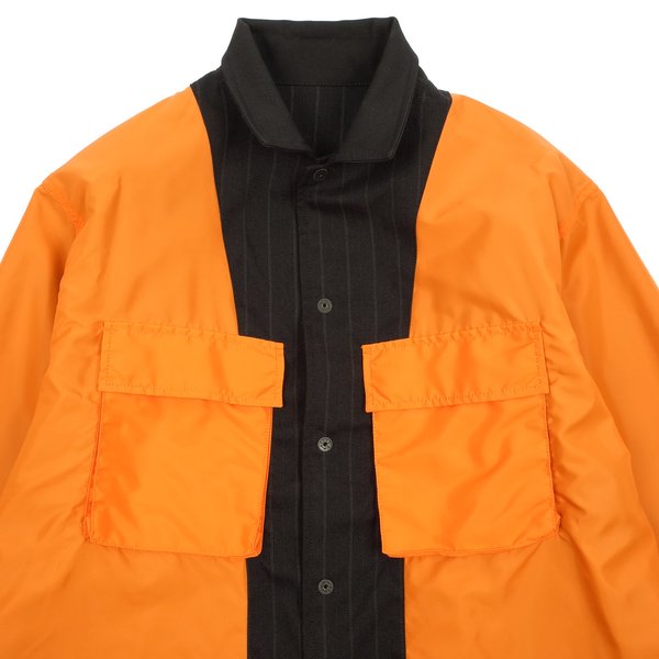 Comme des Garçons REVERSIBLE JACKET - BLACK/GREY/ORANGE | Garmentory