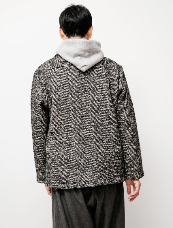 Evan Kinori Wool Herringbone Bellow Pocket Jacket | Garmentory