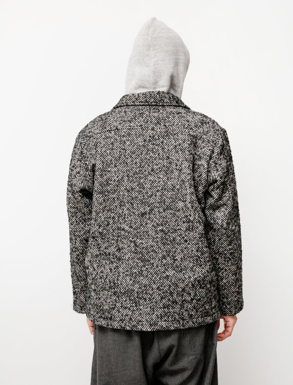 Evan Kinori Wool Herringbone Bellow Pocket Jacket | Garmentory
