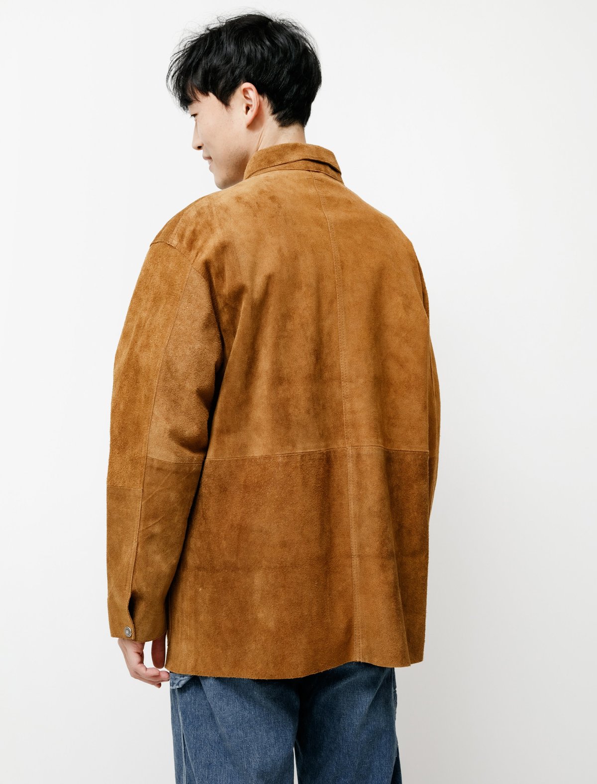 Orslow Suede Leather Utility Coverall Jacket - Brown | Garmentory