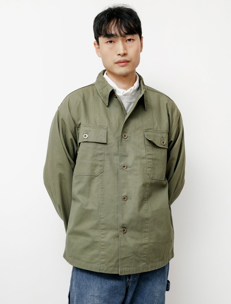 Orslow Herringbone Jacket - Army Green | Garmentory