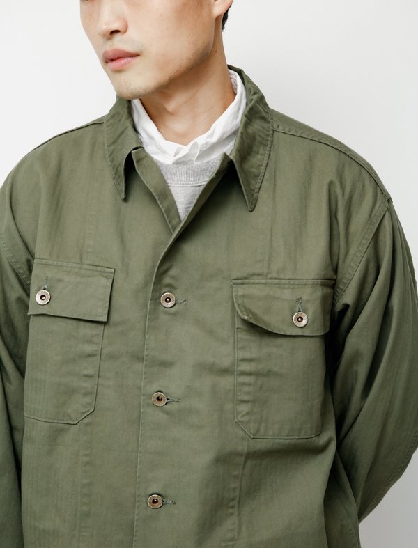 Orslow Herringbone Jacket - Army Green | Garmentory