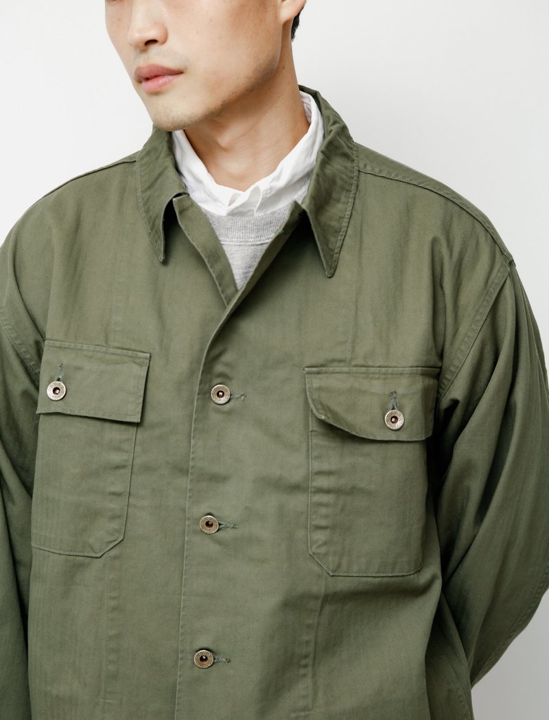 Orslow Herringbone Jacket - Army Green | Garmentory