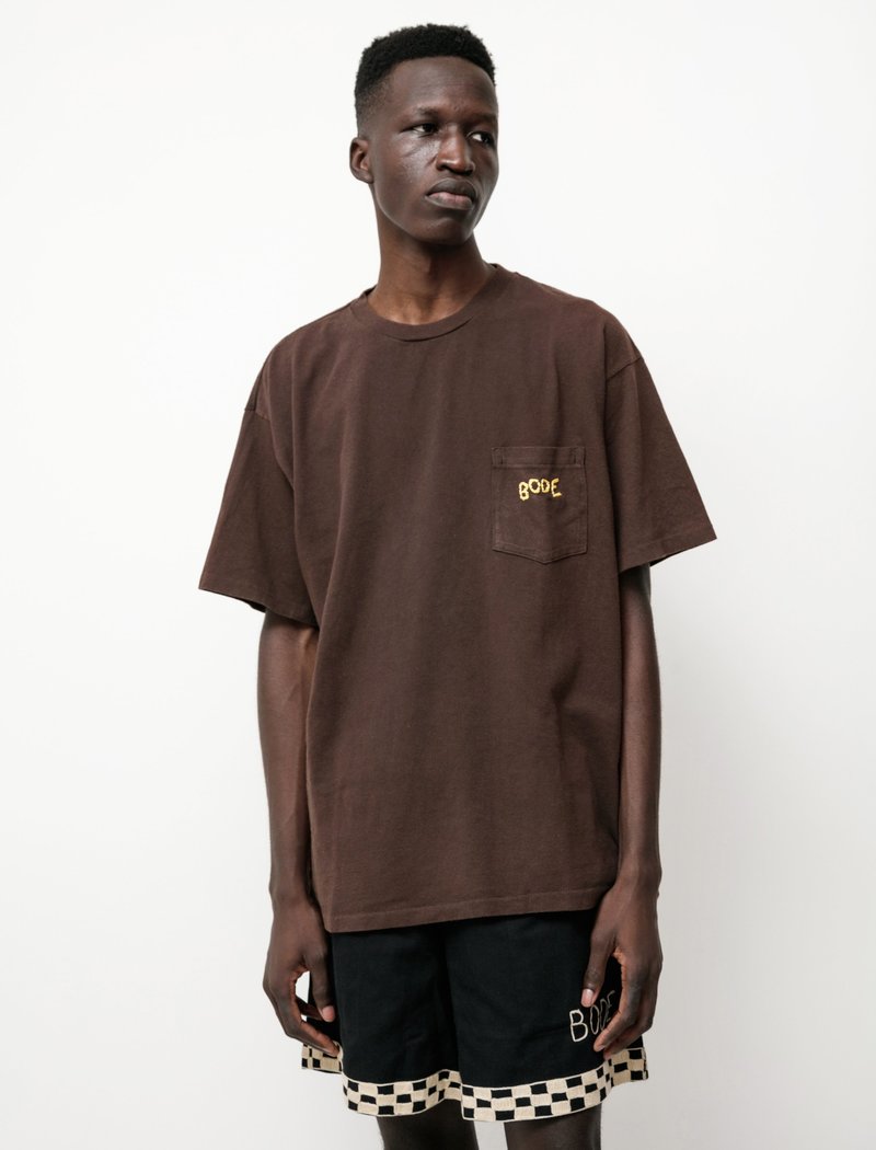 Boxy Pocket Tee Shirt Brown | Garmentory