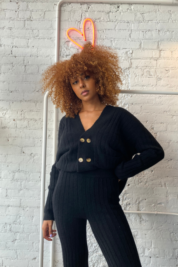 Tach Clothing Amira Knit Cardigan Black Garmentory