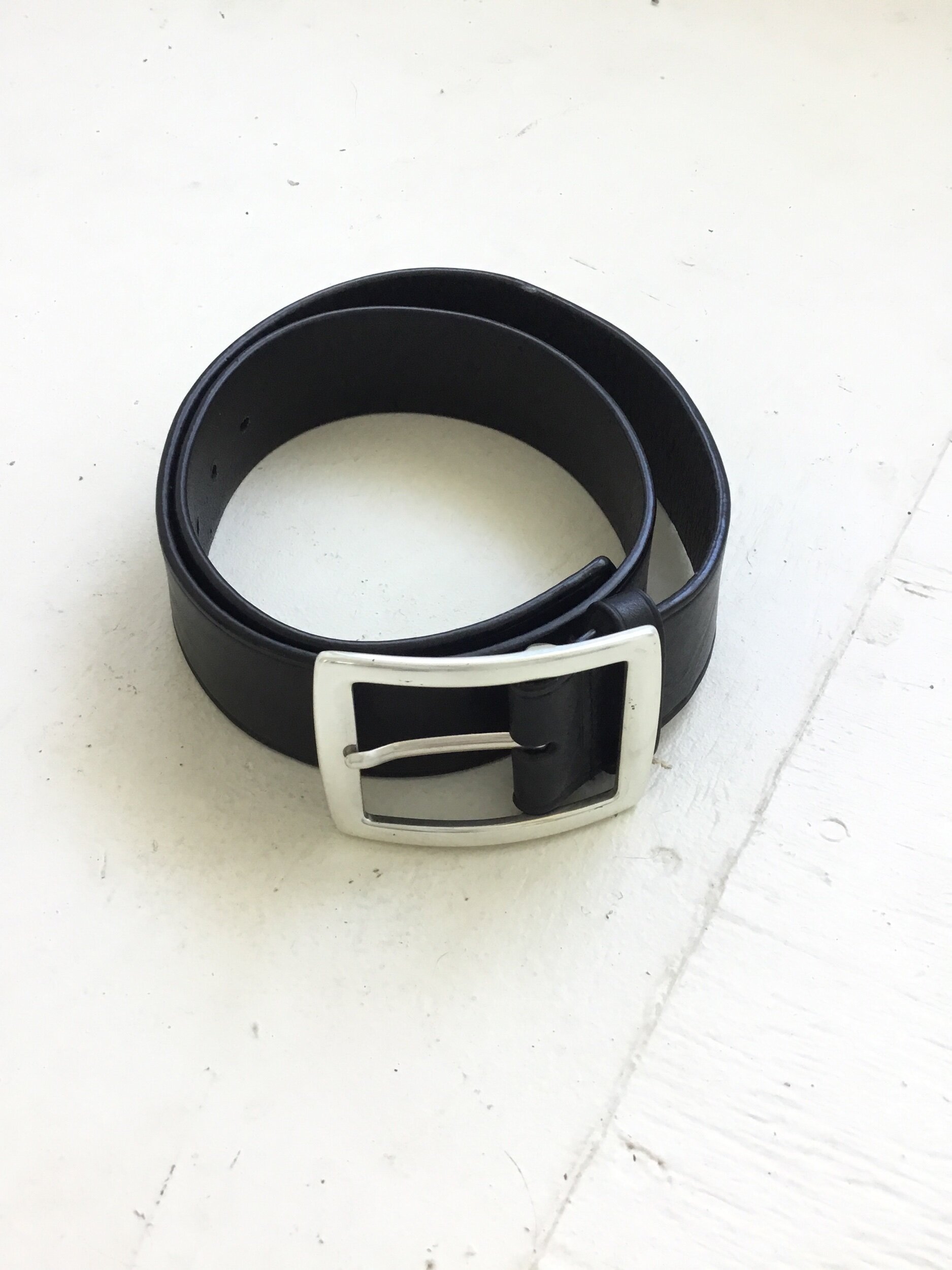 WCM by Neiman Marcus Genuine Leather Belt Size L Color Black WCM for Neiman Marcus WILD CAT Belt - Genuine CALFSKIN  main image 2
