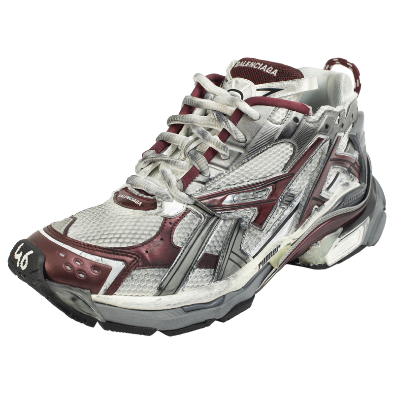 Balenciaga Runner Sneakers - grey/burgundy | Garmentory
