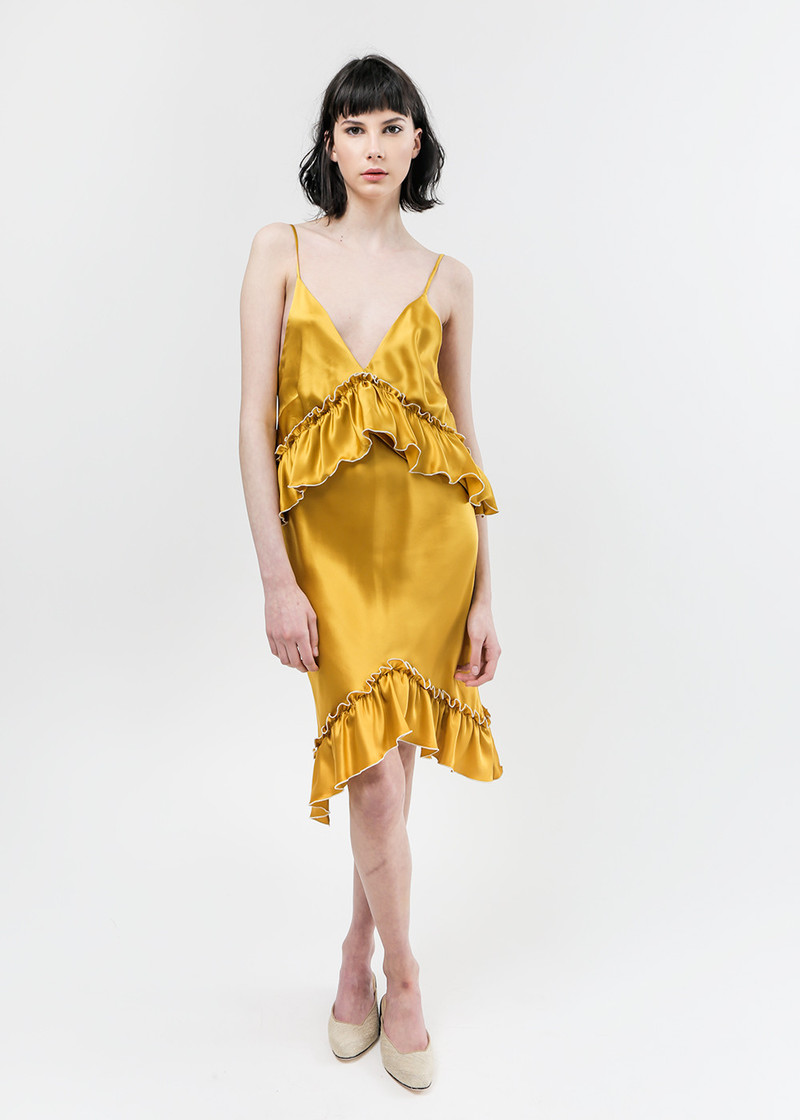 Arcana NYC Turmeric Lilith Convertible Slip Dress