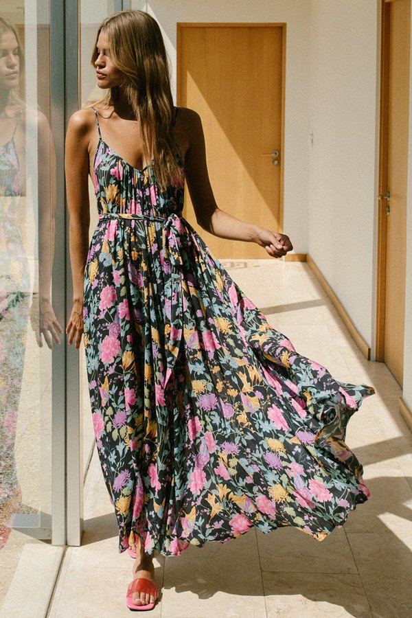 Spell & the Gypsy Collective Butterfly Strappy Maxi Dress - Multi