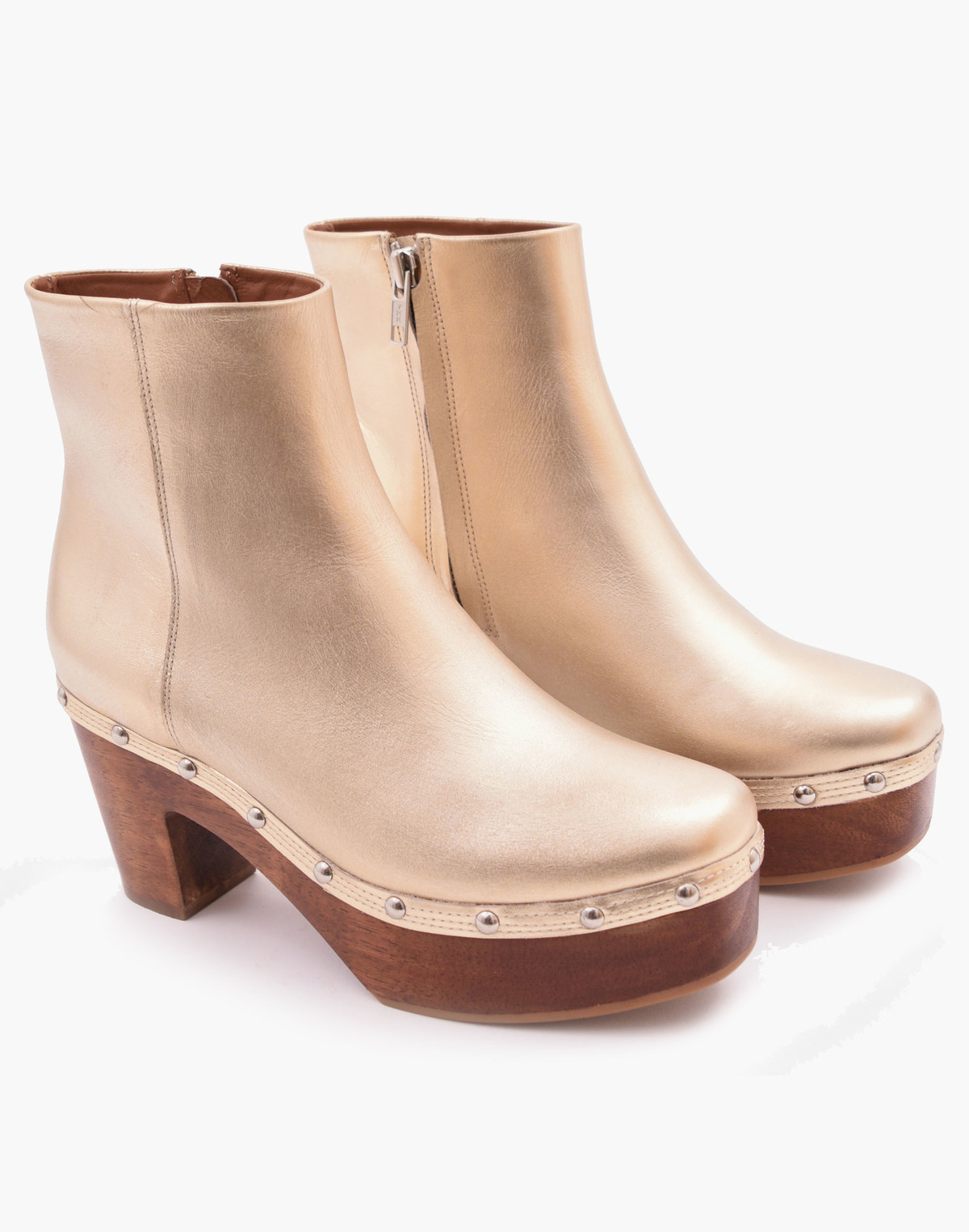 Ariana Bohling Malta Ankle Clog Bootie - Gold - Image 1 of 5