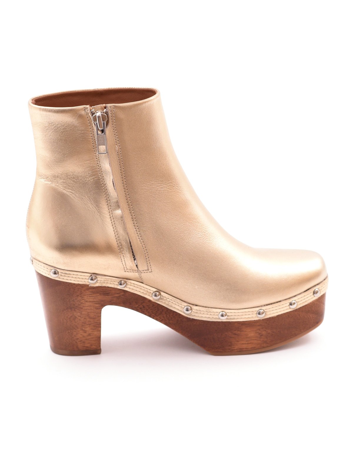 Ariana Bohling Malta Ankle Clog Bootie - Gold - Image 4 of 5