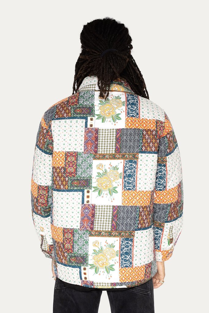RAGA MAN BARMER QUILTED JACKET WHT/MULTI Garmentory