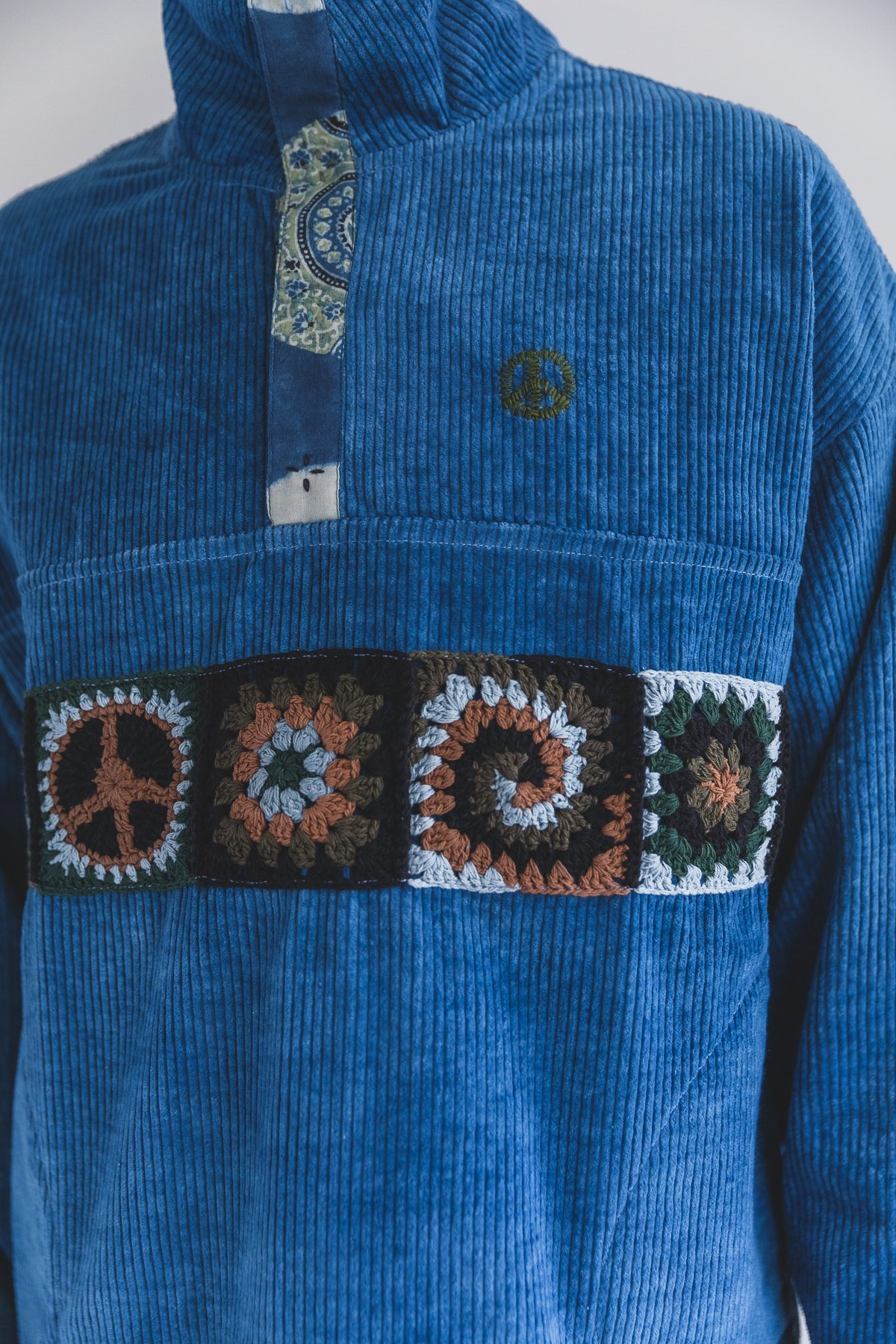 STORY mfg. POLITE PULLOVER - BRIGHT INDIGO CORDUROY | Garmentory