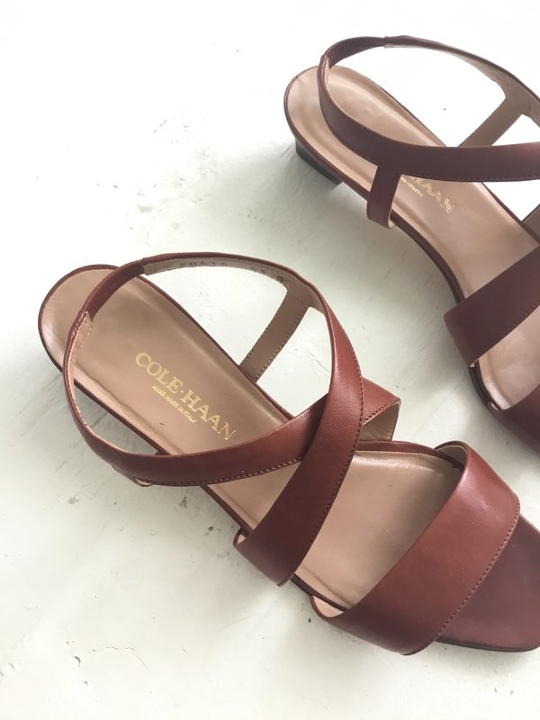 Vintage Cole Haan leather sandals BROWN Garmentory